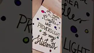 easy quotes for teacher's day#quotes#teachers#school#shorts#viral#trendy#calligraphy#diy#drawing#how