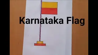 How to draw Karnataka Flag | Karnataka flag drawing