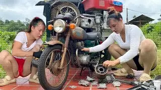 Amazing Talented 18-Year-Old Genius Girl Replaces a Damaged Truck Wheel Like a Pro