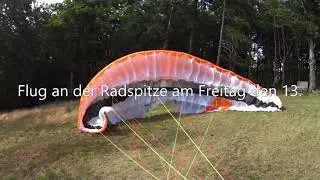 Gleitschirmflug von der Radspitze am Freitag den 13.