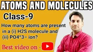 How many atoms are present in a (i) H2S molecule and (ii) PO4^3&ndash; ion?