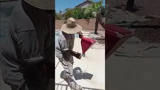 Repair and painting a pool deck in Phoenix.