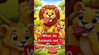What do animals eat? #kids #shortsfeed #science #kidsvideo #sciencefacts #viral #shortvideo #live