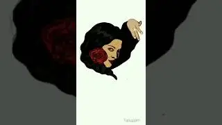 Digital illustration art|| Aishwarya Rai ||guzaarish #shorts  #SunidhiChauhan #Aishwaryarai