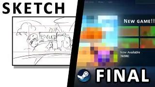 From SKETCH to FINAL. Steam Capsule Art Process.