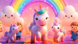 🦄 Unicorns Go Sparkle Sparkle ✨ Rainbow Dance Party Song for Kids | 3D Cute Animation