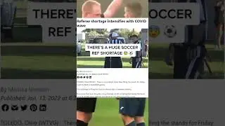 There&rsquo;s a huge soccer referee shortage ⚽️ 😳