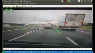 Real time Multiple Lane Detection and Object Detection on Jetson AGX Xavier | Test 1