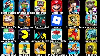 Death Puzzle,Red Ball 4,Stupid Zombies,Hide In The Backroom,Mario Run,Roblox,Red Ball 4,Stickman...