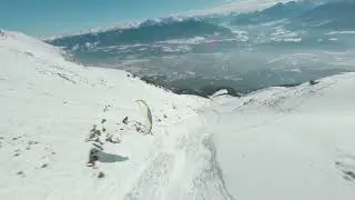 Stunning Drone Footage Shows Man Speed Flying Down Snowy Mountain