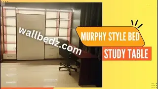 Murphy Style Bed with Workstation & Bookshelves in Dubai | Custom Space Saving Furniture UAE