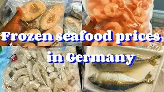 Buying frozen seafood in Indian grocery shop Essen Germany 🇩🇪 |Seafood with prices full video🦐🦀🐟🦞
