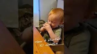 Baby drinking from OPEN CUP! Montessori drinking progression! #shorts
