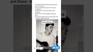 Shawn Mendes started posting song covers on Vine at age 15.He was a shy kid who used music to ga