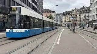 Tramverkehr in Z&uuml;rich, Stockerstrasse (09.06.2024)