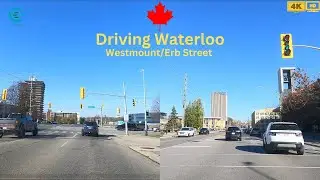 Driving Tour Waterloo On Westmount Road  4K HDR | Virtual Driving Tour Waterloo Westmount Road