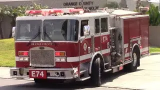 OCFA Engine 74 (Reserve) Responding