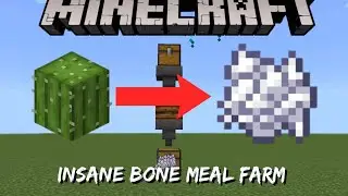 How to make automatic bolne meal farm in Minecraft || Cactus into bone meal || insane bone meal.