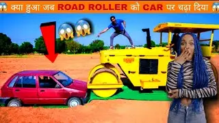 क्या हुआ जब ROAD ROLLER को CAR पर चढ़ा दिया गया |CRAZY XYZ amit #shorts experiment road roller vs car