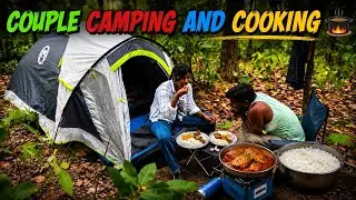Couple Camping In Forest | Camping With Wife #couplecamping #forestcooking