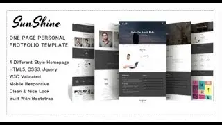 SunShine - one page personal portfolio template | Themeforest Templates