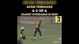 What a spell by Arjun Tendulkar in Syed Mushtaq Ali Trophy took 4 wickets #cricket #sachintendulkar