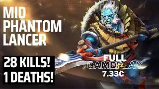 Phantom Lancer vs Queen Of Pain 7.33c | Dota 2 Ranked Legend Gameplay