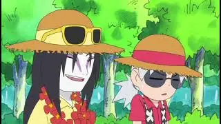 Tourist Orochimaru and Kabuto gets checked by Rock Lee, Tenten and Neji - Rock Lee & His Ninja Pals