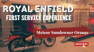 Royal Enfield Meteor First Service Done! 🧡 | Sundowner Orange Edition