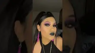 Stunning purple and black eye makeup tutorial#makeup #glam #nightout #beauty