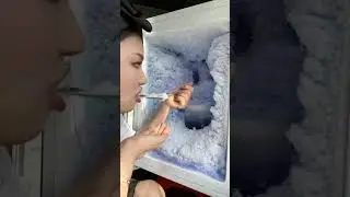 Asmr Freezer Frost Ice  ( Her only bites) #iceeating #freezerfrost #loveiceasmr #viralvideo