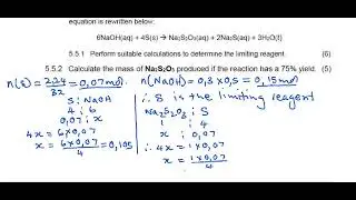 Limiting Reagent and Percentage Yield