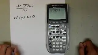 Как запрограммировать квадратную формулу на графическом калькуляторе TI-84 Plus Silver Edition