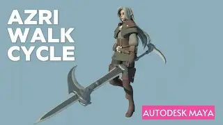 AZRI Character Walk Cycle using Autodesk Maya