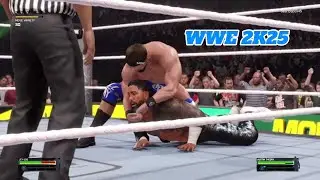 WWE 2K25 Jey Uso vs. Austin Theory - No Holds Barred Match 