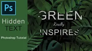 How to put text behind anything in photoshop tutorial | Hidden text