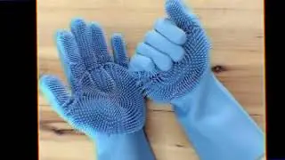 Dish washing Gloves with Wash Scrubber/multipurpose s cleaning gloves