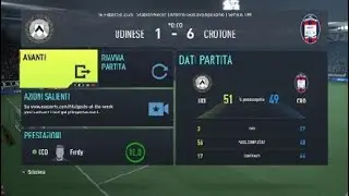 FIFA 22 Modalit&agrave; Carriera 24 giornata della Serie A Enilive Udinese Crotone