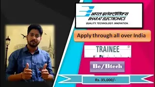 BEL recruitment 2020|| Project engin. & Trainee engineer || 35,000/- || Experience required || jobs