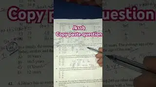 Copy paste by jkssb constable paper #jkssb #jkp #jkpsi