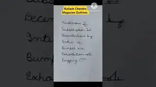 Kailash Chandra Magazine Outlines # Viral # ytshorts