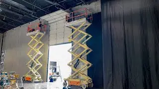 S&K - Full 360 Studio Curtain Coverage - Warehouse Installation