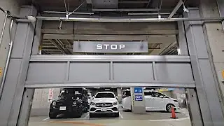 表参道ヒルズ『地下』駐車場出口から(機械式)｜渋谷区 神宮前 ショッピングモール