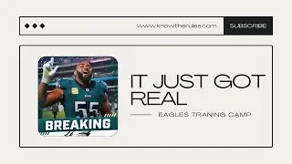 EAGLES TRANING CAMP| JAMES BRADBERRY 3RD STRING?