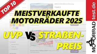 Top 10 meistverkaufte Motorr&auml;der 2025 in Deutschland | UVP vs. Stra&szlig;enpreis