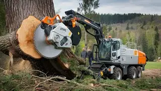Top 15 Most Powerful Chainsaw Machines for Logging | Extreme Stump Removal Excavators in Action #3