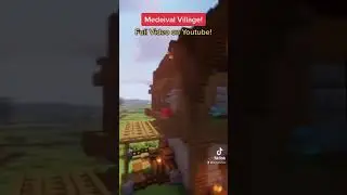 Medieval village in Minecraft- (Full Video on Channel)
