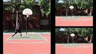 TESTING MY VERTICAL JUMP ON A 10 FOOT RIM & PRACTICING MY DRIBBLE ROUTINES