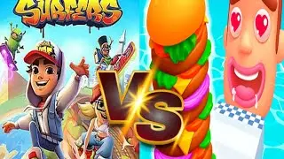 Subway surfers vs sandwich runner game |Game @pg814#shortvideo #love #children #cartoon