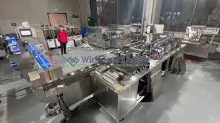 High speed Servo Sorting + Counting + Linear Bagging Machine Hotpot Self heating Bag #baggingmachine